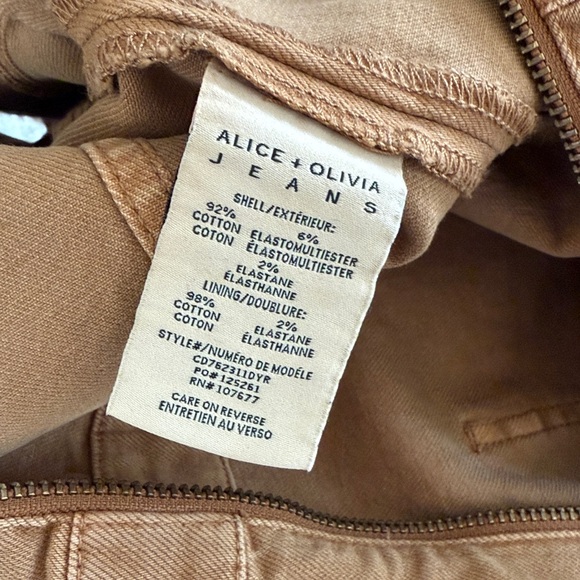 Alice + Olivia Camel Jean Short Romper Jumpsuit - Picture 12 of 12